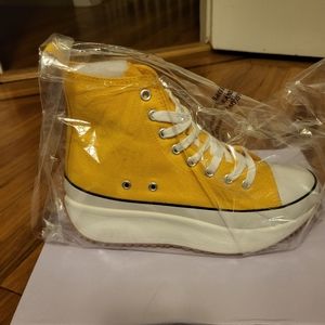 Madden Girl "Winona" yellow platform high tops NIB